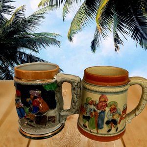 Vintage German Style Beer Steins Made in Japan